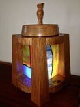 Mission/Prairie Style Stained Glass Table/Accent Lamp 4 small
