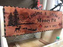 Personalized Family Name Sign Custom Carved Cedar Wood Plaque 6 small