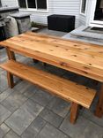 Cedar Table And Benches 3 small