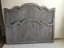 Weathered Gray Curvy Rustic Farmhouse Bed 2 small