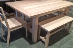 Ash Breadboard Dining Set 6 small