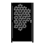 Artistic Steel Gate - Cubed Garden Gate - Security Door - Handmade - Custom 1 small