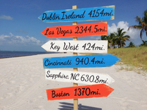 Garden Directional Wood Sign, Beach House Decor, Arrow Wooden Sign 4 small