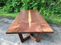 Contemporary Live Edge Walnut Dining Table 2 small