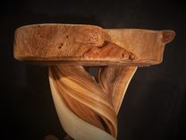 Handmade Tiwsted Juniper Taxidermy Pedestal On Blue Pine Bases 4 small