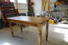 Chestnut Food Prep And Dining Table. 1 small