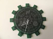 Legend Of Zelda Gate Of Time Green Acrylic Laser Cut Clock 2 small