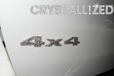 Jeep 4x4 Crystallized Car Emblem Bling Genuine European  Crystals Bedazzled 1 small