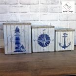 Nautical Canister Set Lighthouse Canister Set 6 small