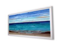 Costal Wall Art, Abstract Beach Painting, Ocean Wall Art, Beach Art, Tropical Wall Art 4 small