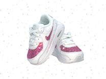 Pink Baby Nike's Crystals Crystallized Sneakers Custom Bling Shoes Genuine European Bedazzled 1 small