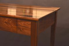 Walnut Bow-Front Writing Desk 3 small