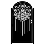 Steel Flower Of Life Gate - Geometric Metal Art - Sacred Geometry - Garden Gate - Handmade 1 small