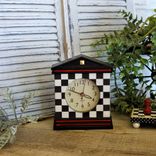 Whimsical Checks Vintage Clock 4 small