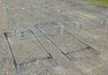 Acrylic "Button Line" Dining Table - Hand Crafted, Custom Made To Order 5 small