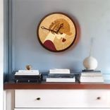 Art Deco Styled Wall Clock Made With Inlaid Wood. Wc-2 3 small