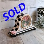 Whimsical Checks Music Box Hand Painted Checkered Decor 1 small
