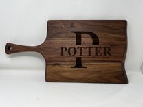 Paddle Style Wood Cutting Board With Handle 1 small