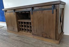 Rustic Farmhouse Reclaimed Wood Wine / Liquor Cabinet / Sideboard / Buffet / Farm House Style 2 small