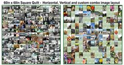 60 X 60 Family Photographs Art Quilt - Horiz. Photos 2 small