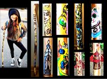 Custom, Lord of the Rings, Hiking stick, Walking stick, Cane, personalized,  any images! Local Artist, Elysburg PA 3 small
