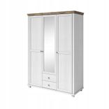Wardrobe with 3 doors and mirror, (Abisko Ash/Lefkas Oak) 2 small