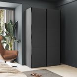 2-door wardrobe simple (black lead) 3 small