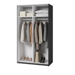 2-door wardrobe simple (black lead) 2 small