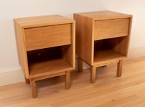 Mid Century Modern White Oak Side Table 1 small