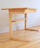 MAPLE CANTILEVERED DESK WITH ANGLED FRONT 3 small