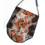 Python Snakeskin & Leather Messenger Bag 3 small