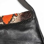 Python Snakeskin & Leather Messenger Bag 5 small