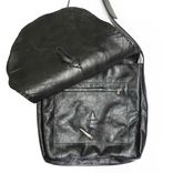 Python Snakeskin & Leather Messenger Bag 4 small