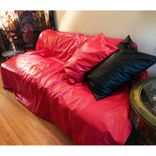 Custom Made Leather Duvet Cover or Throw,  Any size, choice of backing material 5 small