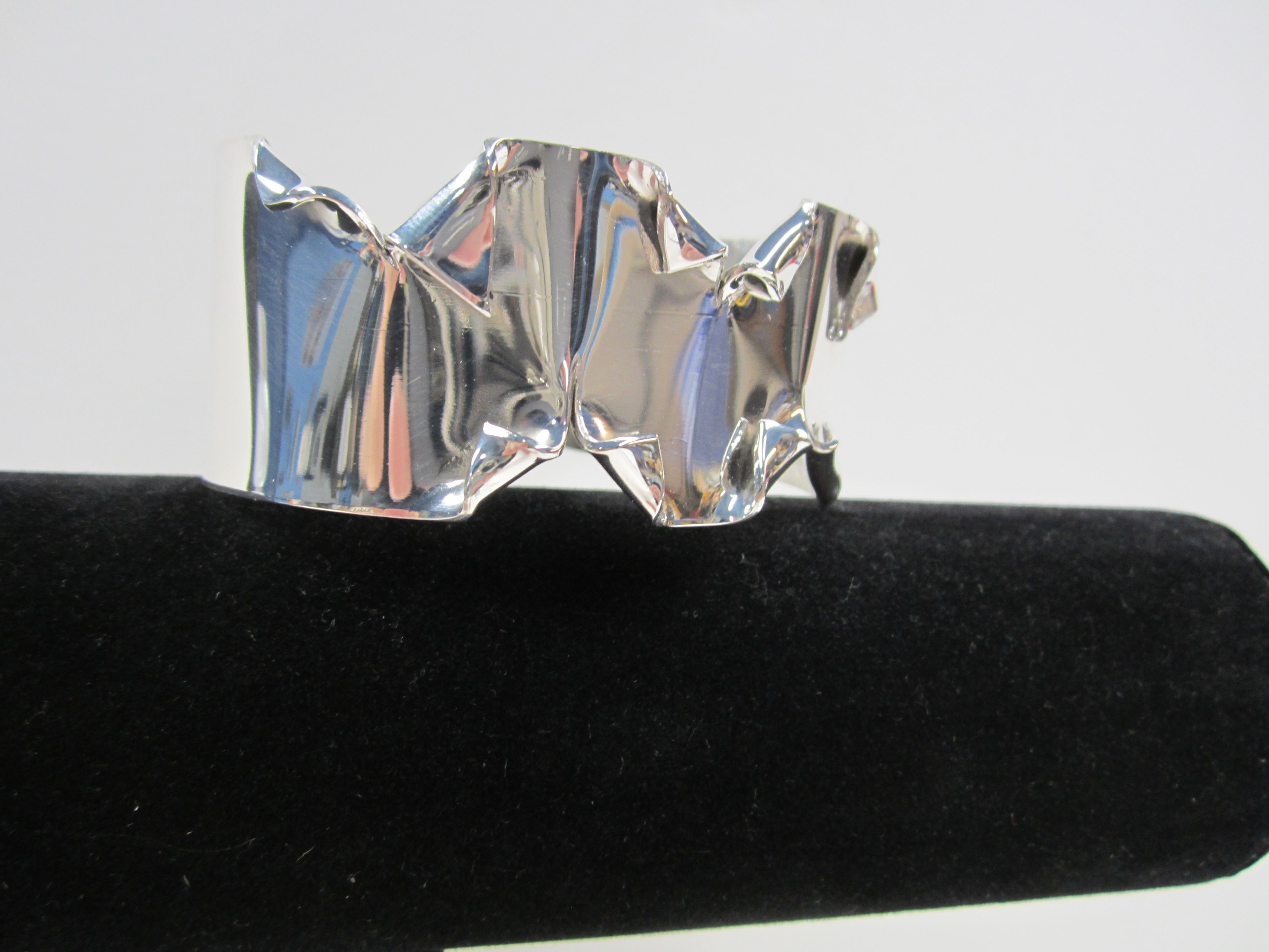 Sterling Silver Cuff Bracelet With 5 