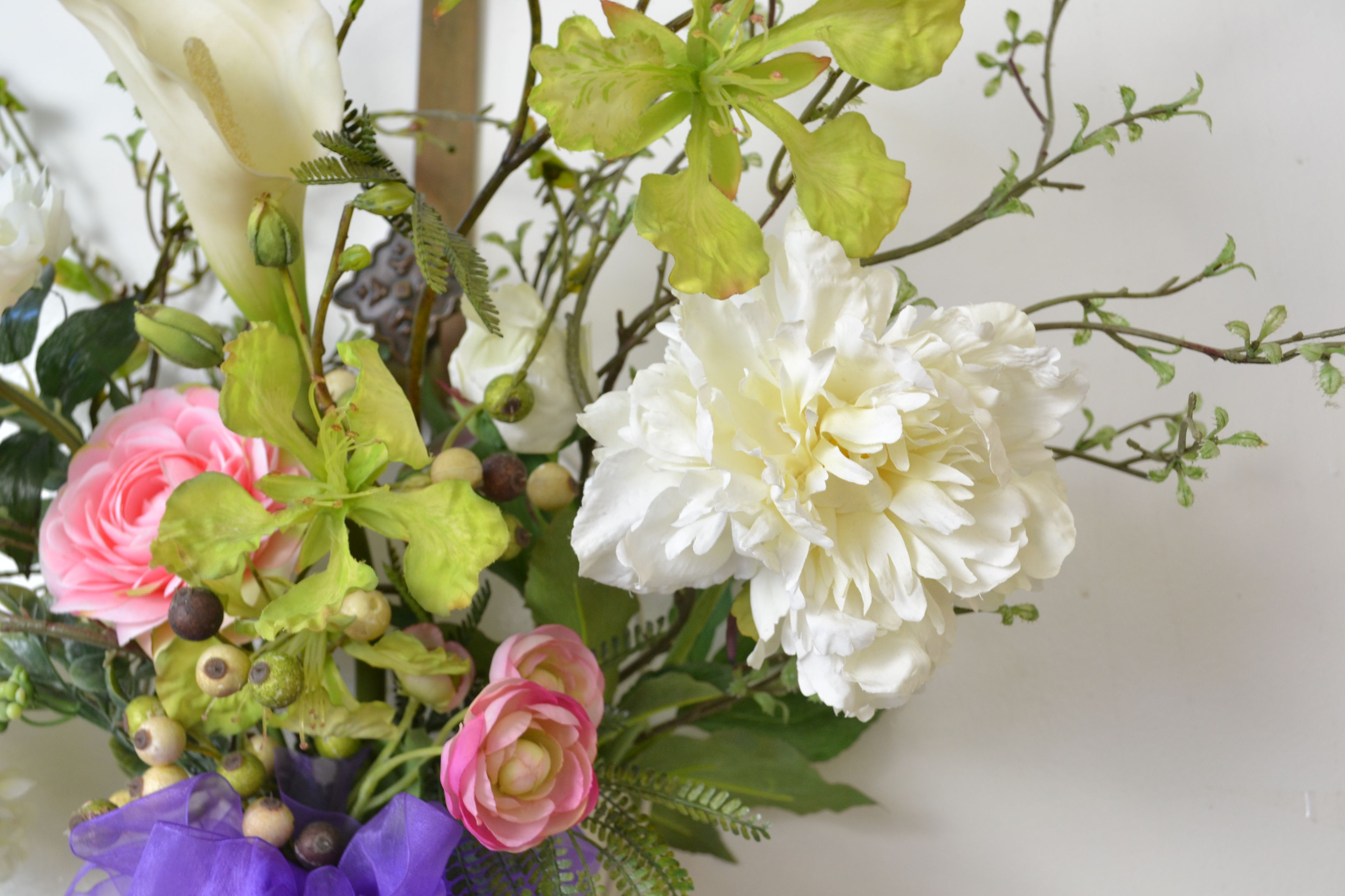 Floral Wall Hanging, Floral Wall Decor, Floral Basket, Wall Decor, Home Wall Decor, Wall Hanging 3 