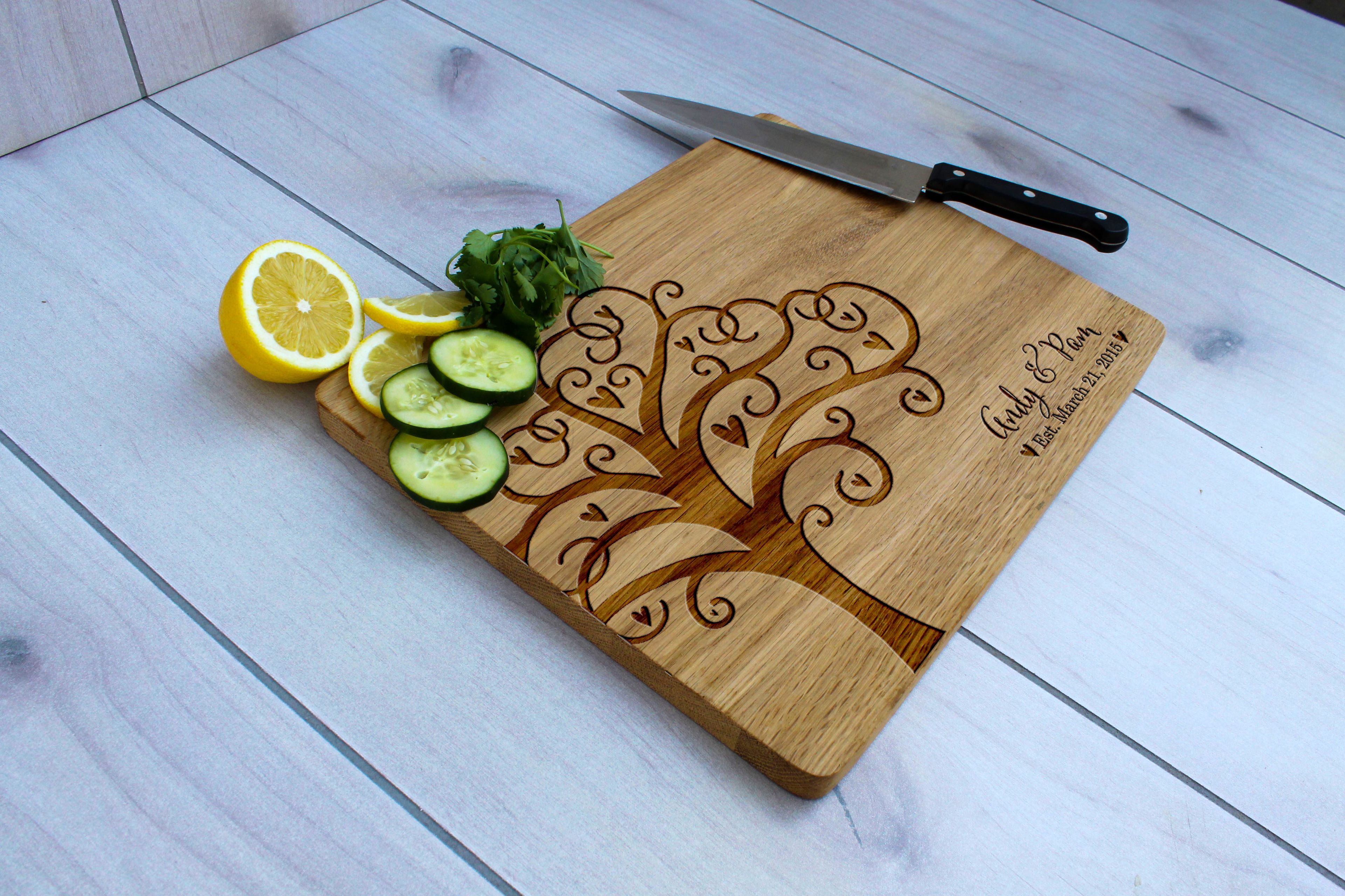Personalized Cutting Board, Engraved Cutting Board, Custom Wedding Gift – Cb-Wo-Andy Pam