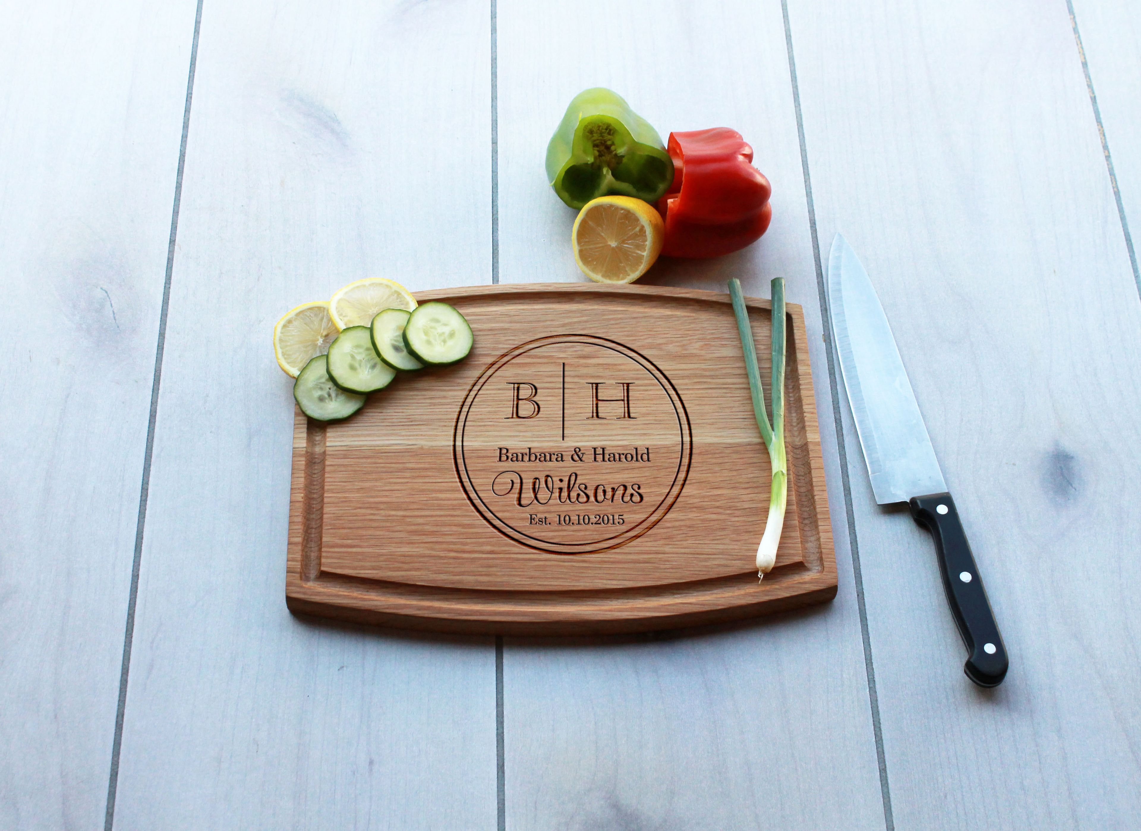 Personalized Cutting Board, Engraved Cutting Board, Custom Wedding Gift – Cba-Wo-Barbaraharold
