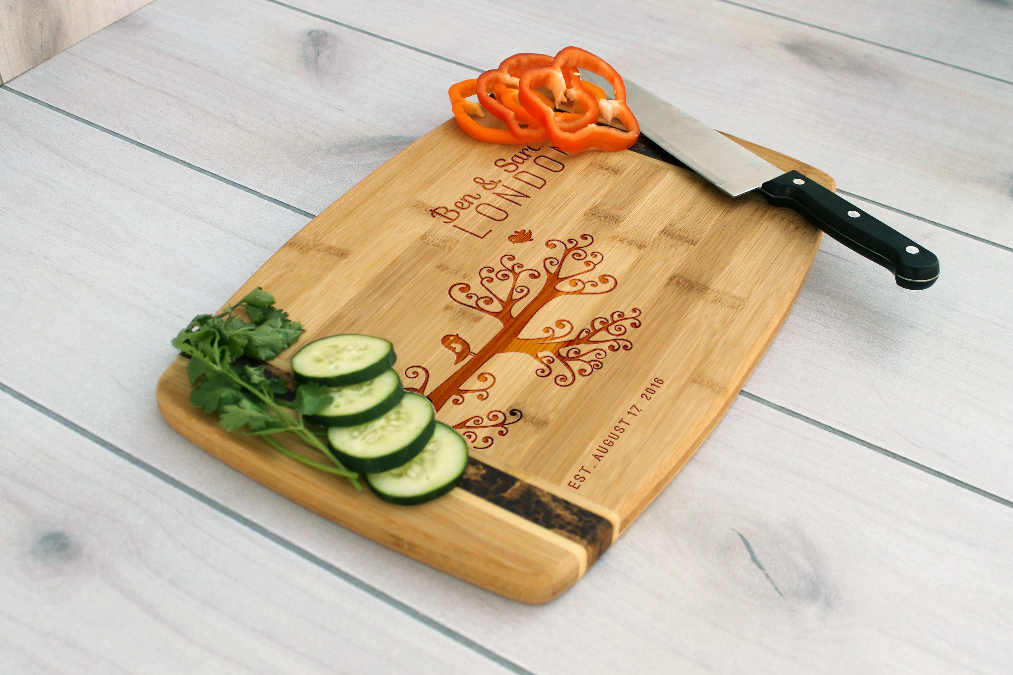 Personalized Cutting Board, Engraved Cutting Board, Custom Wedding Gift – Cb-Bamm-Bensarahlondon