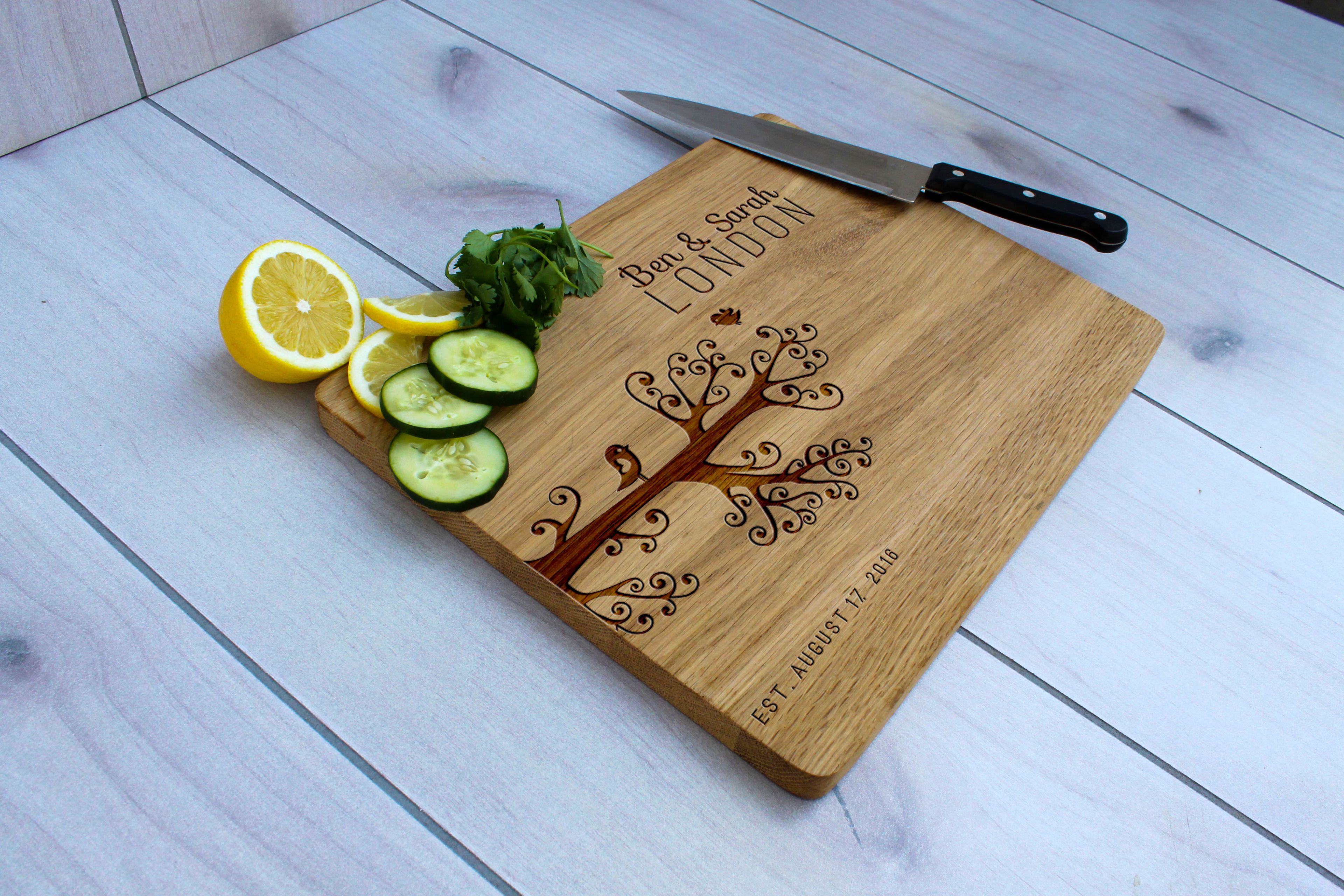 Personalized Cutting Board, Engraved Cutting Board, Custom Wedding Gift – Cb-Wo-Bensarahlondon