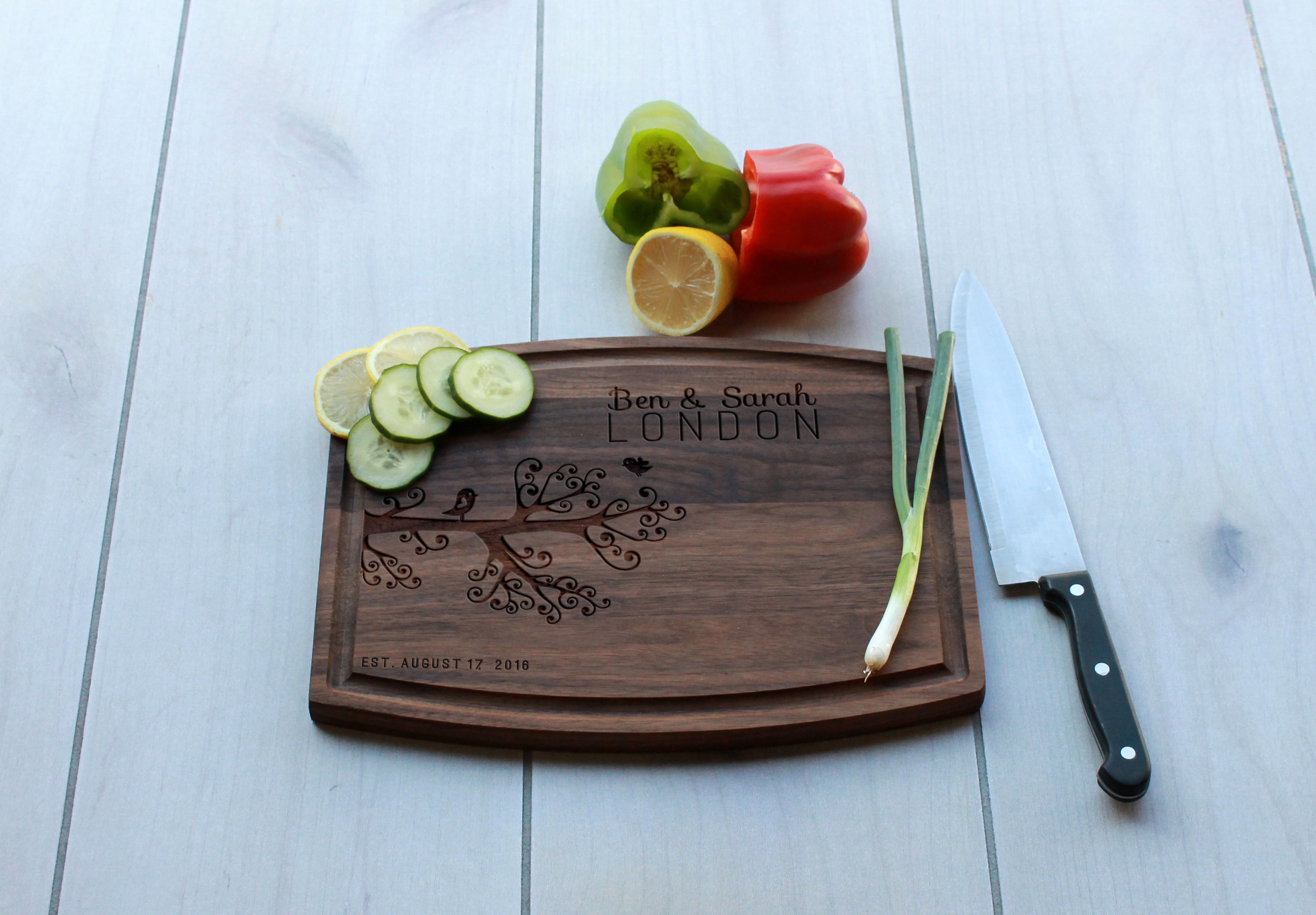 Personalized Cutting Board, Engraved Cutting Board, Custom Wedding Gift – Cba-Wal-Bensarahlondon