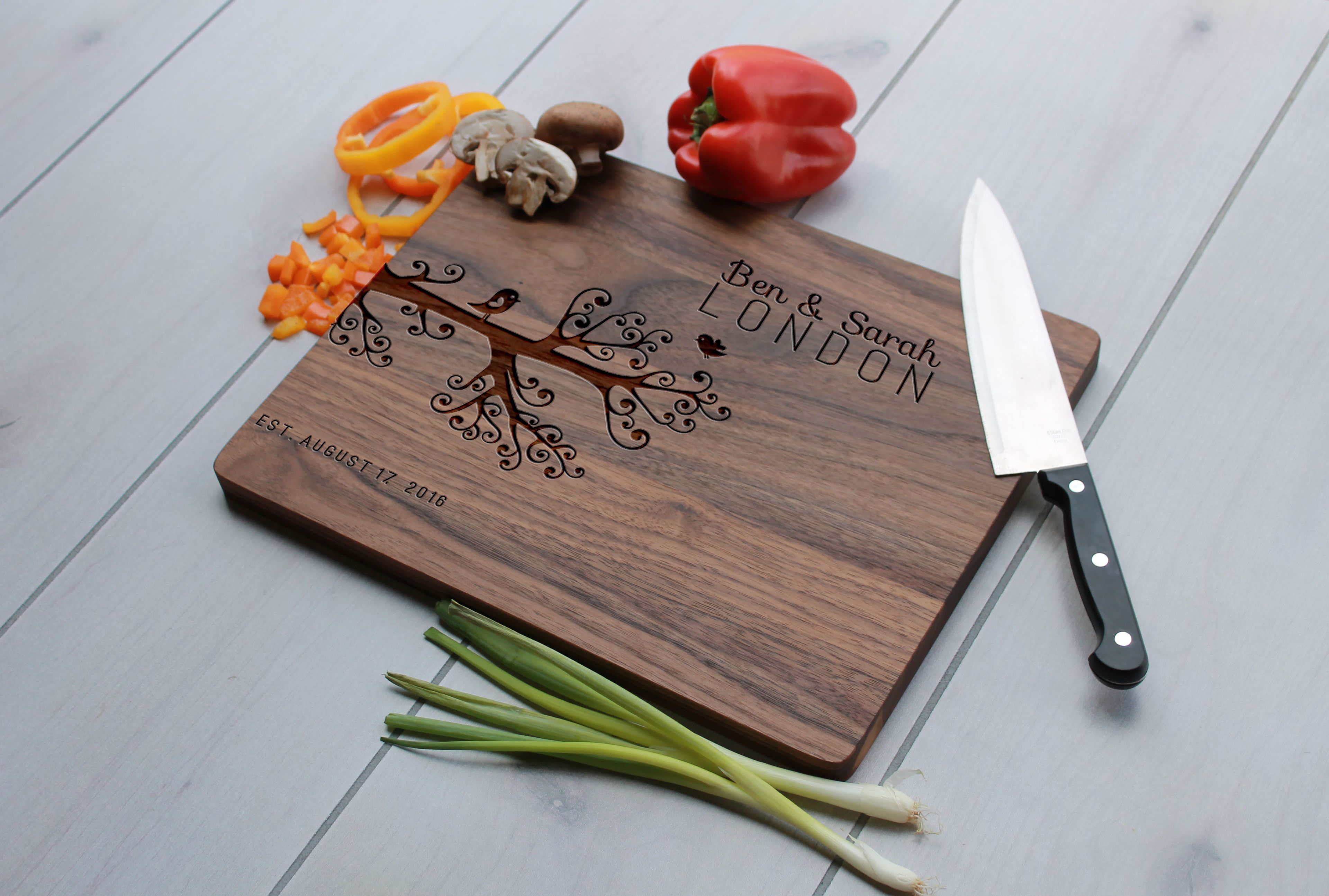Personalized Cutting Board, Engraved Cutting Board, Custom Wedding Gift – Cb-Wal-Bensarahlondon