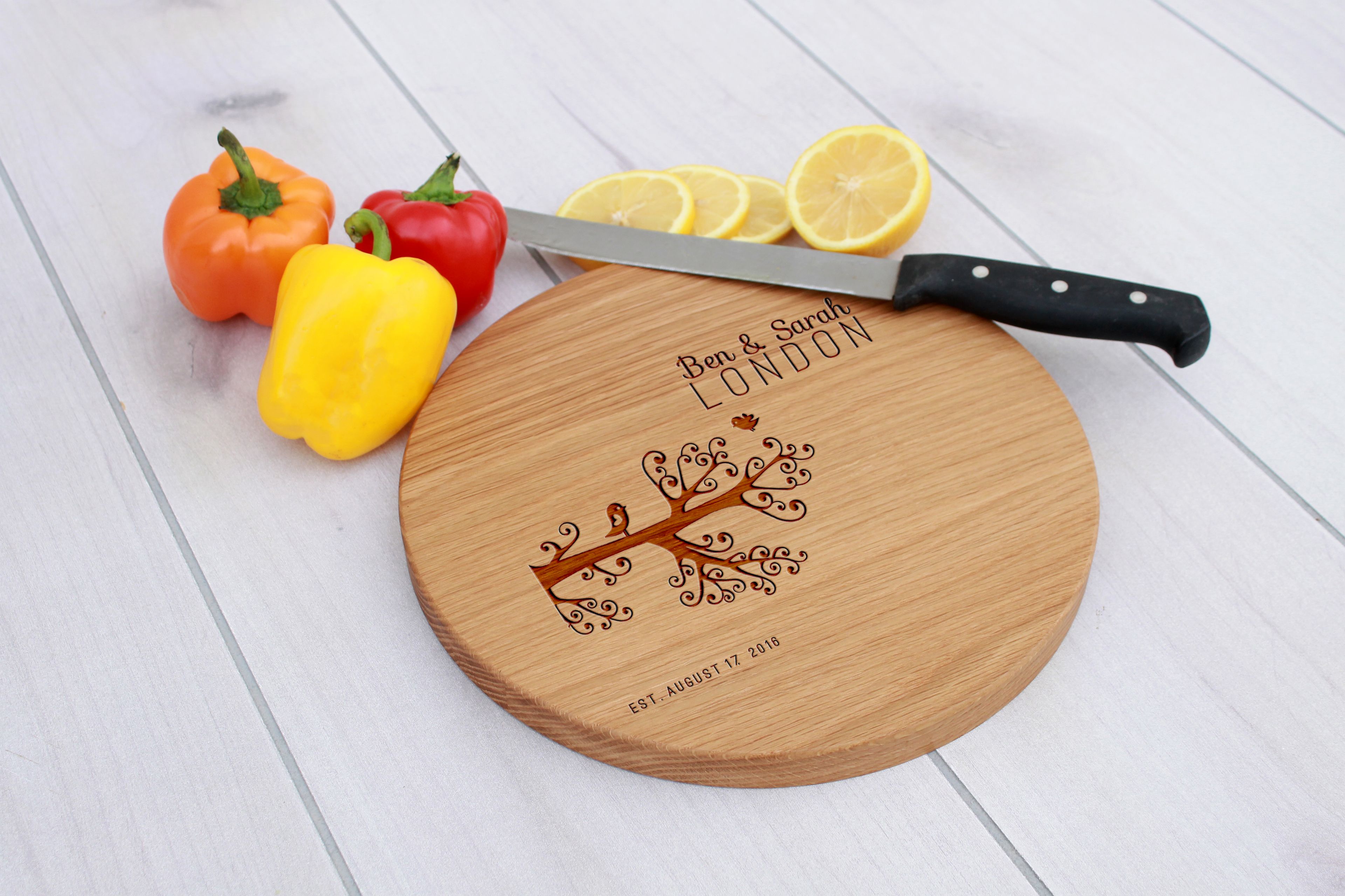 Personalized Cutting Board, Engraved Cutting Board, Custom Wedding Gift – Cbr-Wo-Bensarahlondon