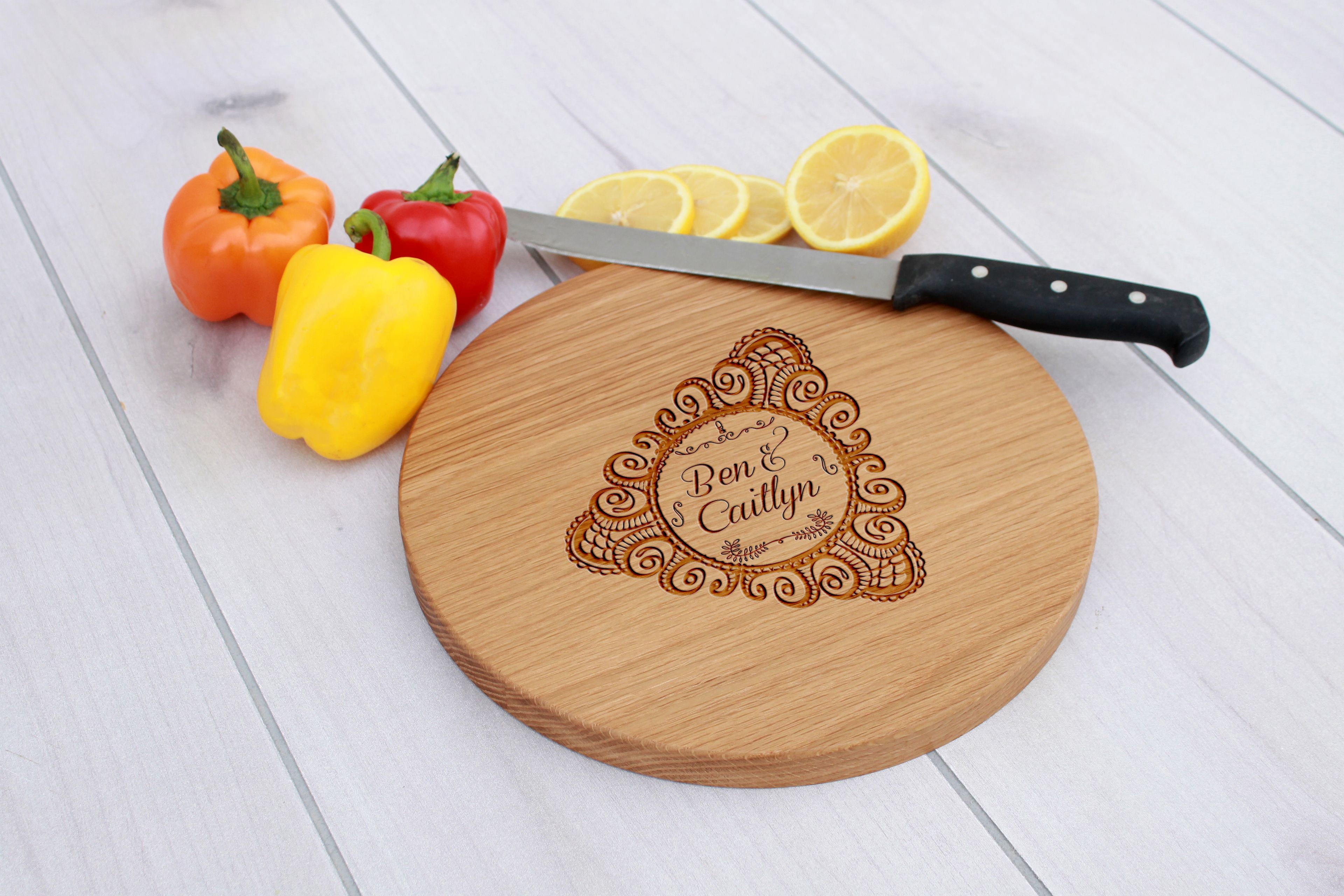 Personalized Cutting Board, Engraved Cutting Board, Custom Wedding Gift – Cbr-Wo-Bencaitlyn