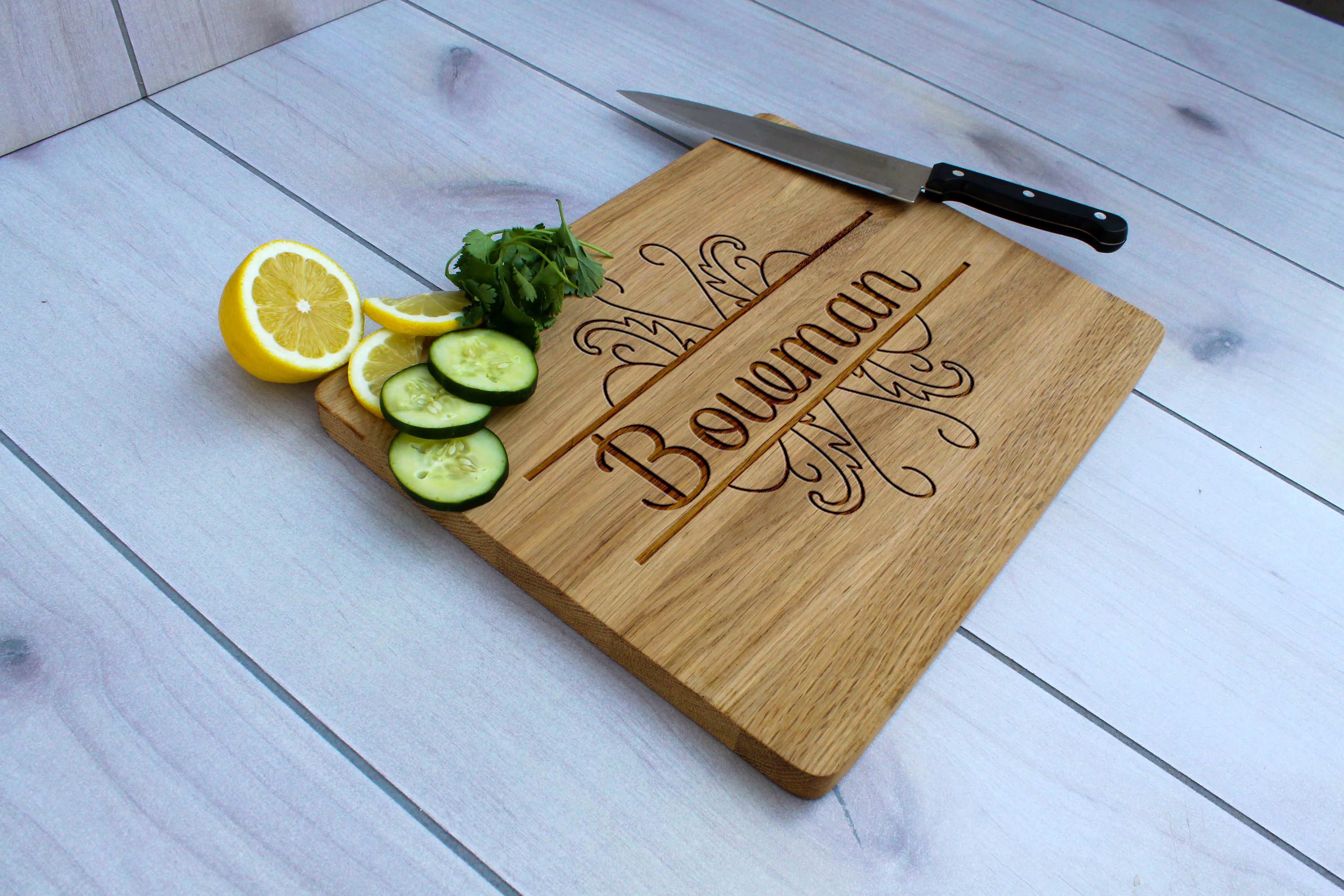 Personalized Cutting Board, Engraved Cutting Board, Custom Wedding Gift – Cb-Wo-Bowman
