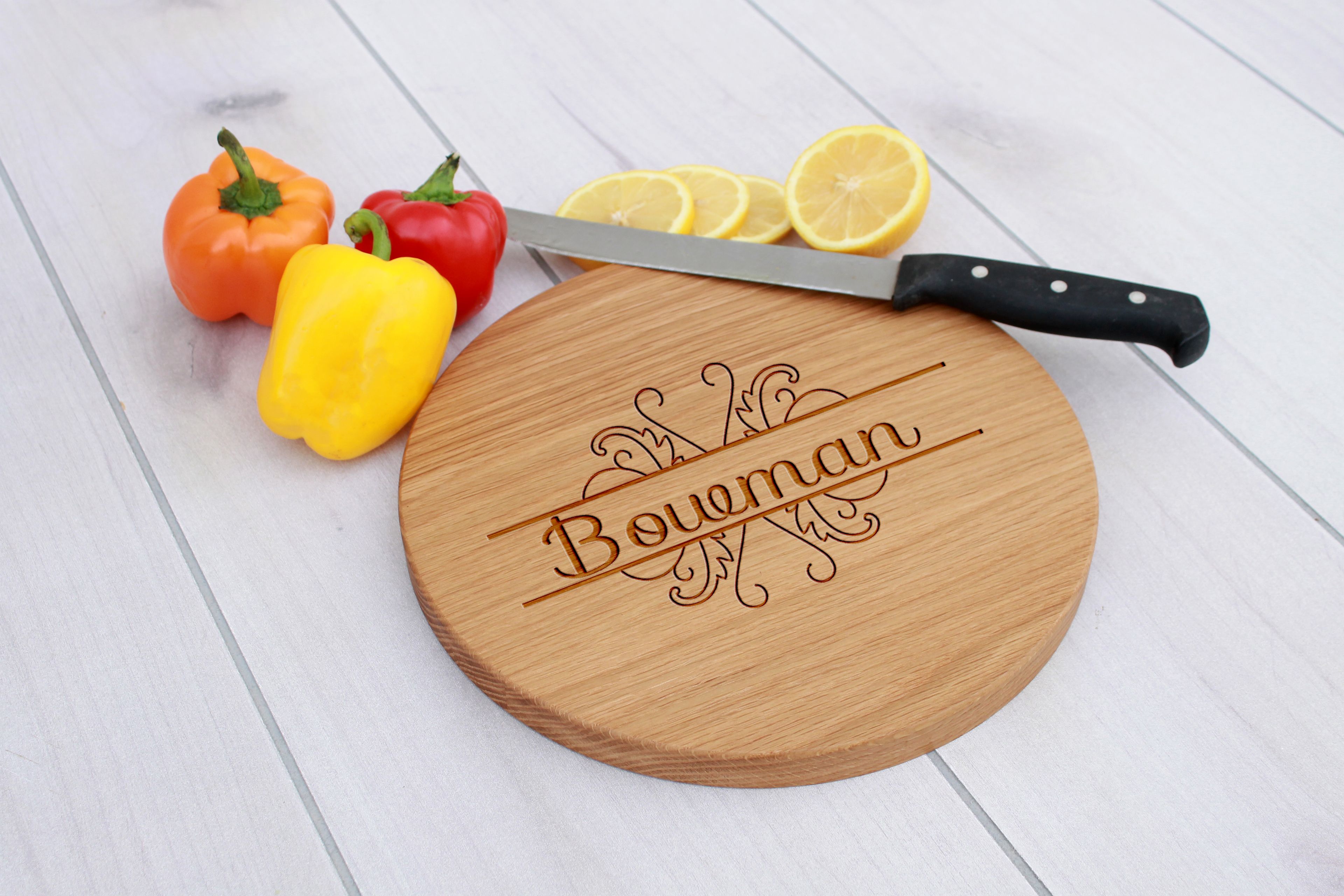 Personalized Cutting Board, Engraved Cutting Board, Custom Wedding Gift – Cbr-Wo-Bowman