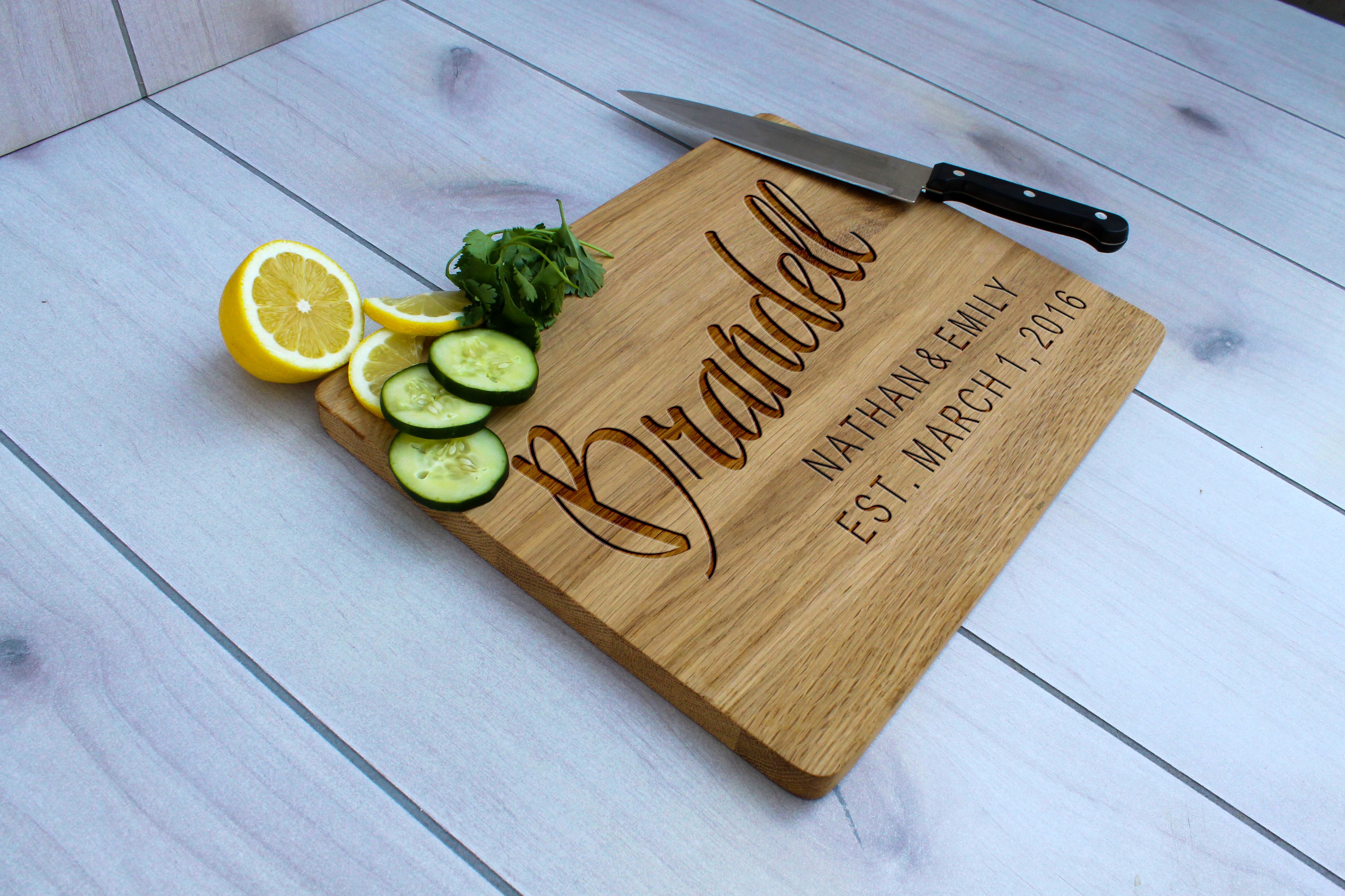 Personalized Cutting Board, Engraved Cutting Board, Custom Wedding Gift – Cb-Wo-Brandell