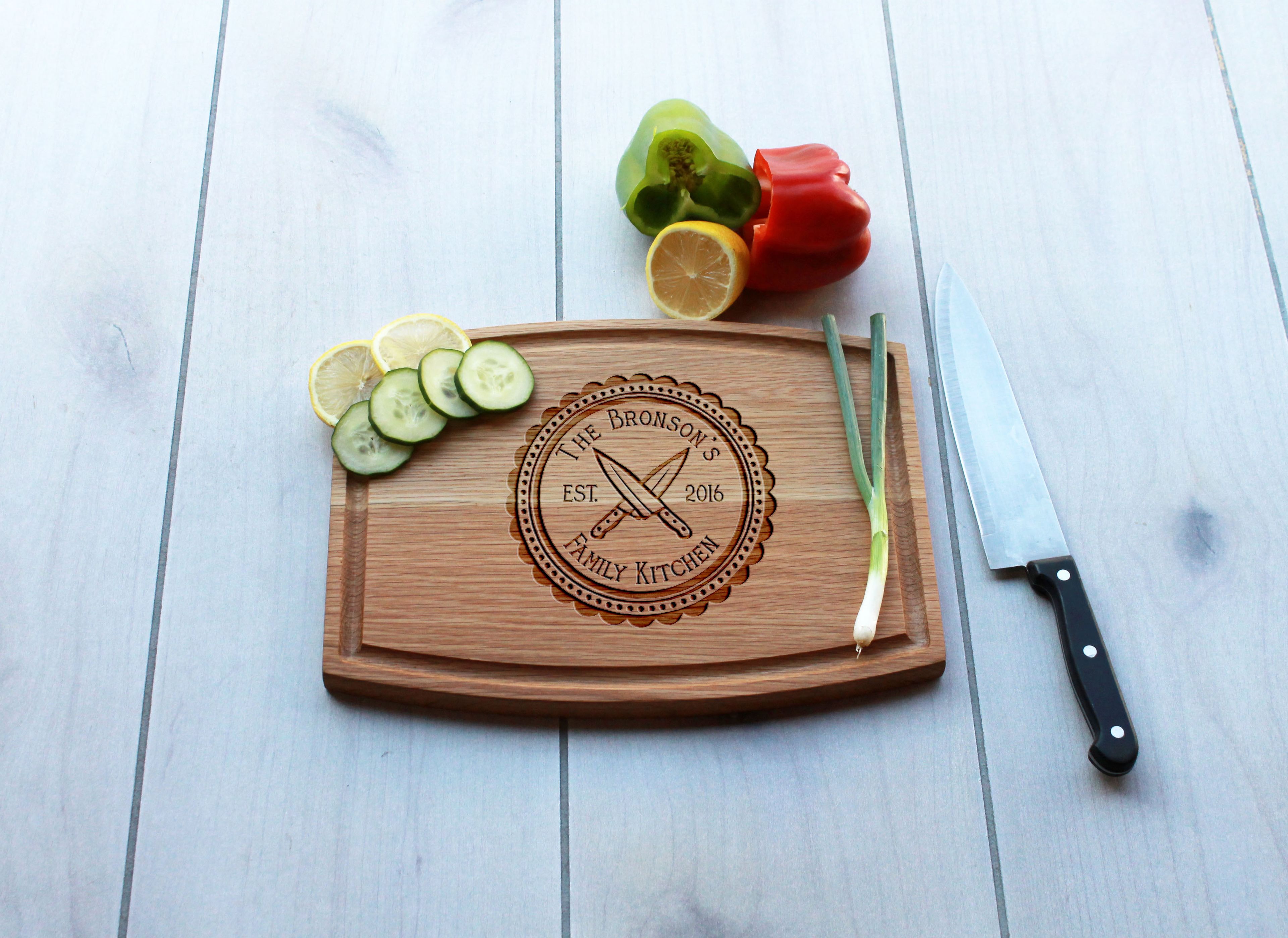 Personalized Cutting Board, Engraved Cutting Board, Custom Wedding Gift – Cba-Wo-Bronson