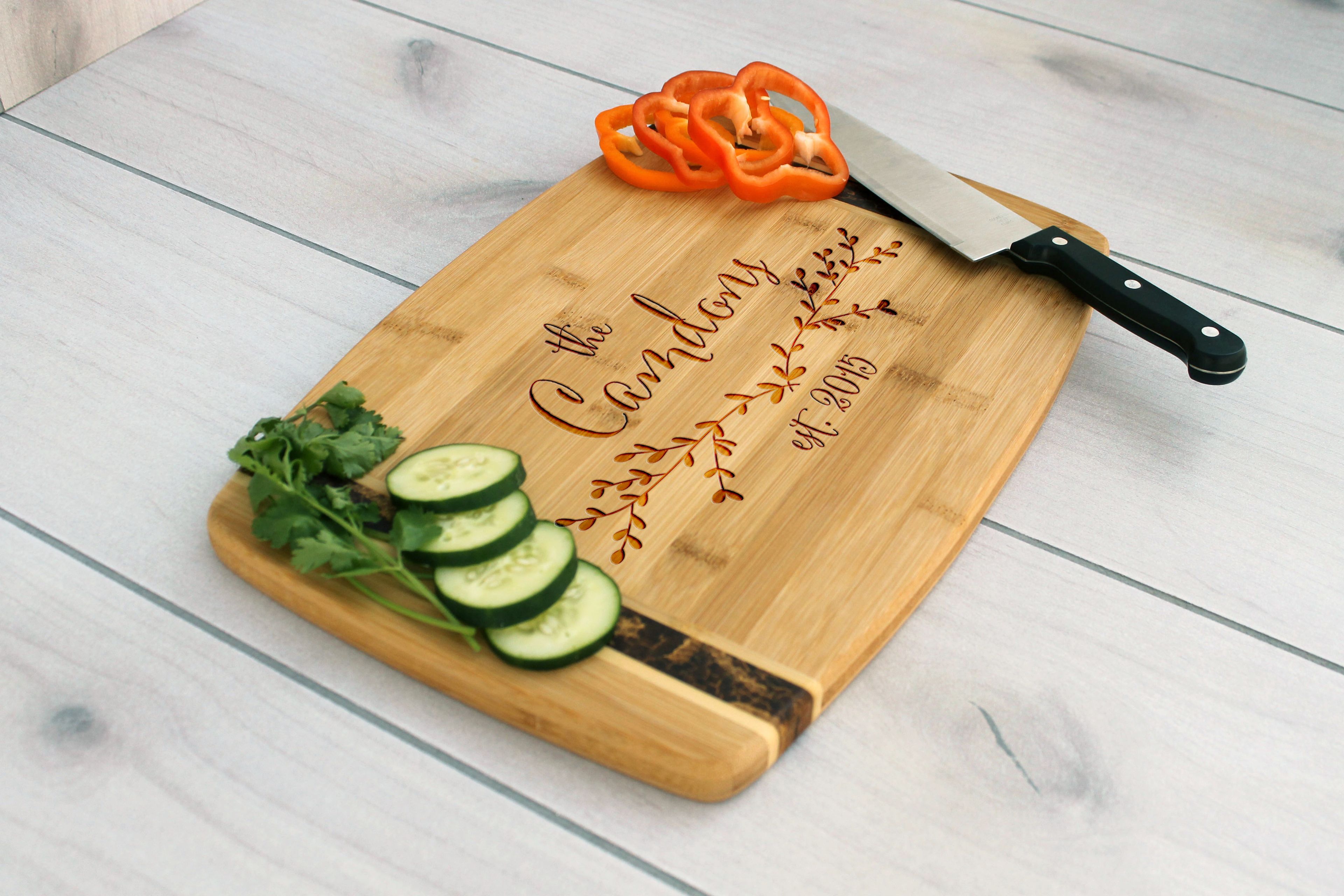Personalized Cutting Board, Engraved Cutting Board, Custom Wedding Gift – Cb-Bamm-Camdons