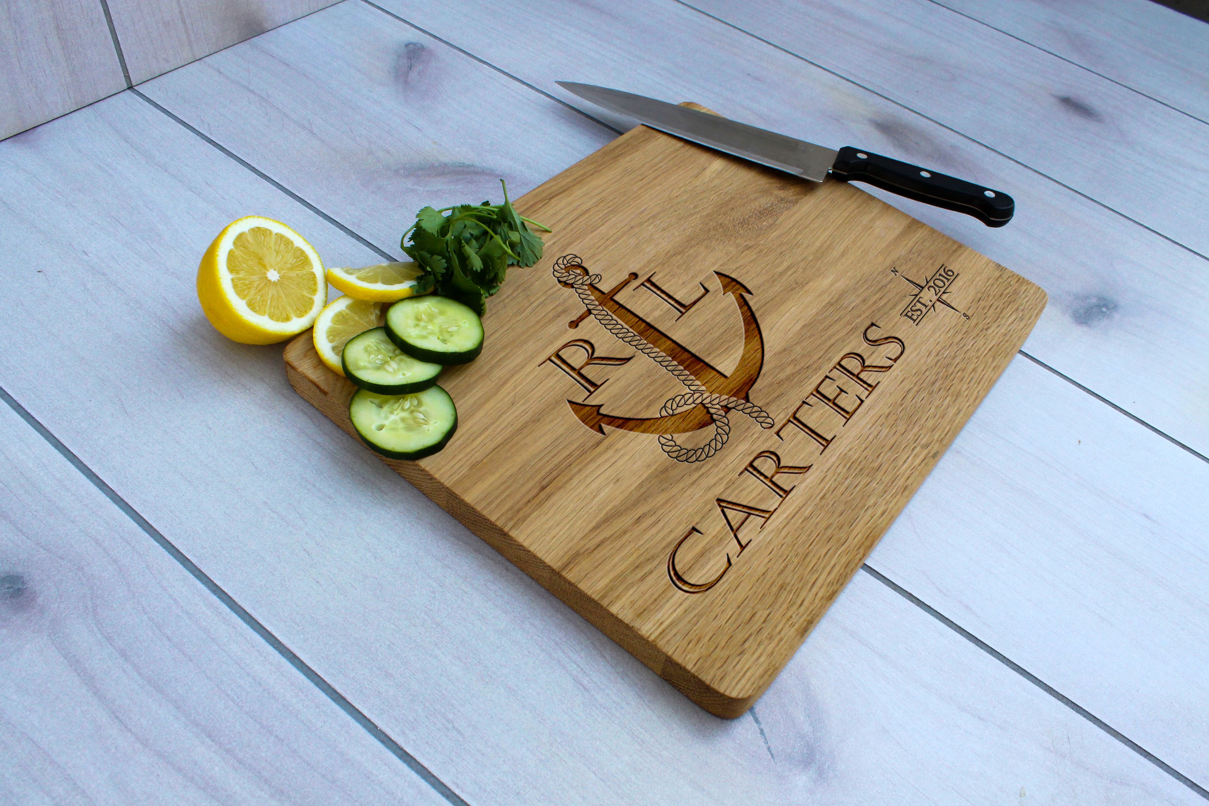 Personalized Cutting Board, Engraved Cutting Board, Custom Wedding Gift – Cb-Wo-Carters Nautical